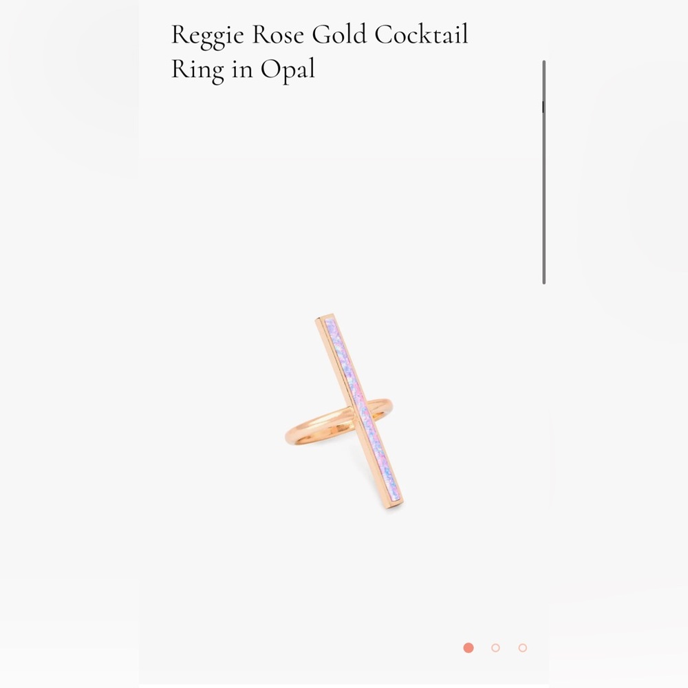 Kendra Scott Reggie Rose Gold Cocktail Ring in Lavender Kyocera Opal